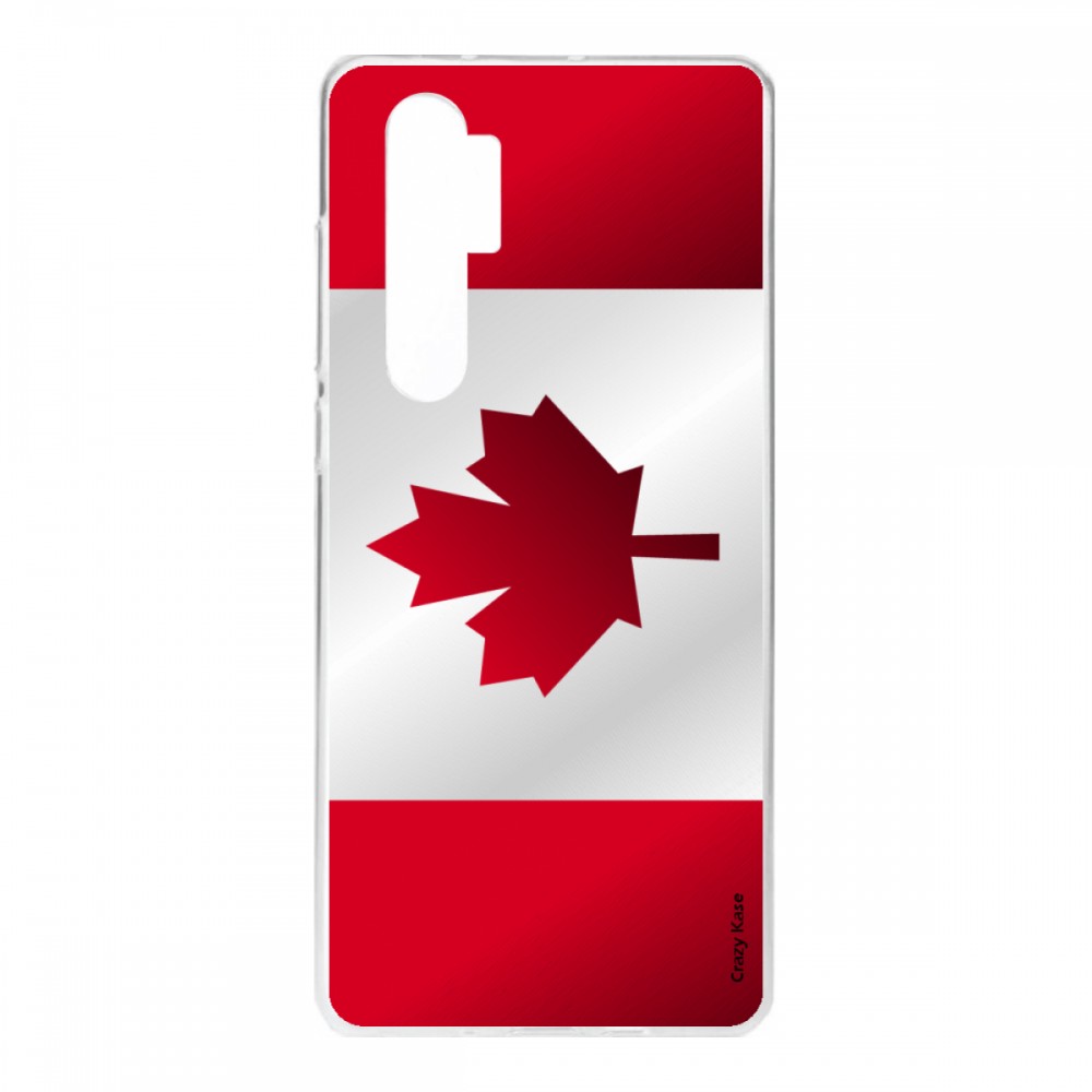 Coque pour Xiaomi Mi Note 10 Lite Drapeau du Canada
