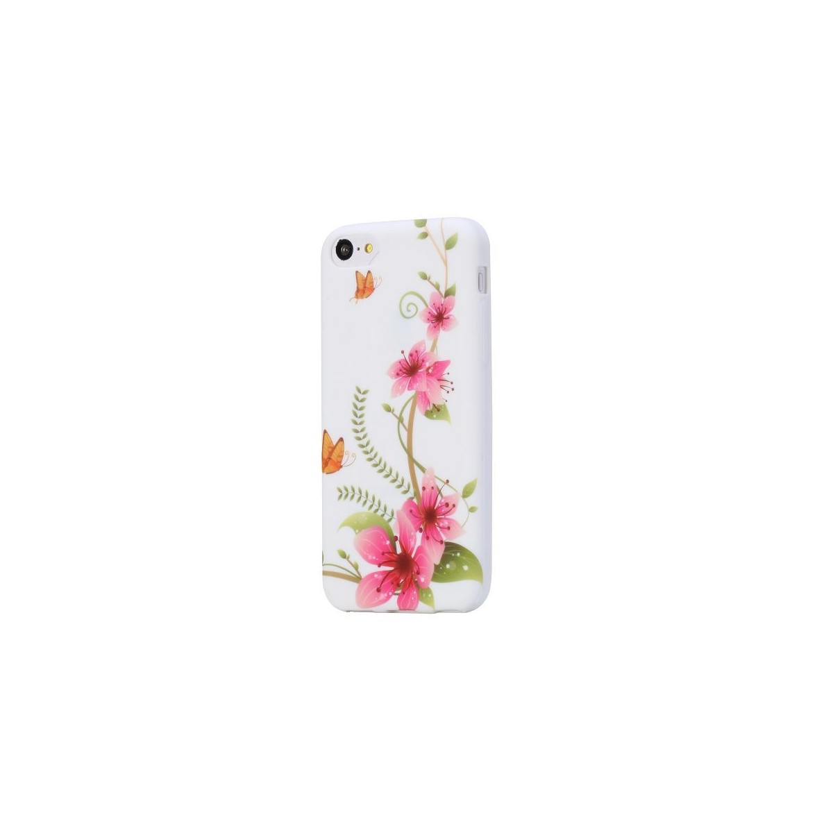 Coque iPhone 5C silicone floral météorite
