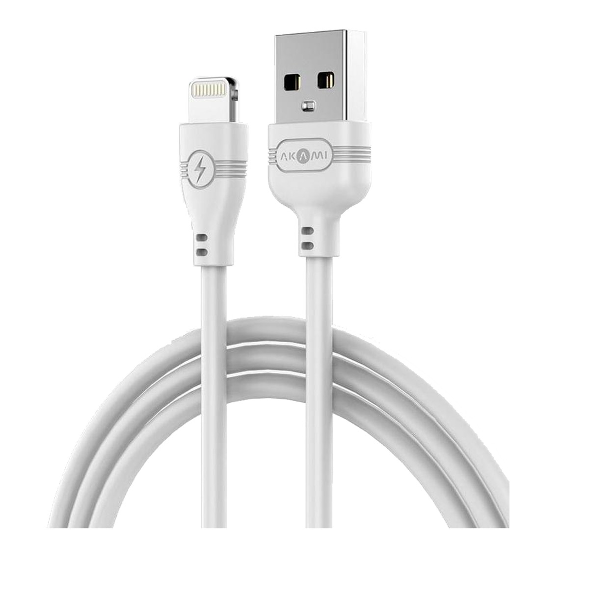 Câble USB / Lightning 1 mètre (2.1 A) blanc - AKAMI