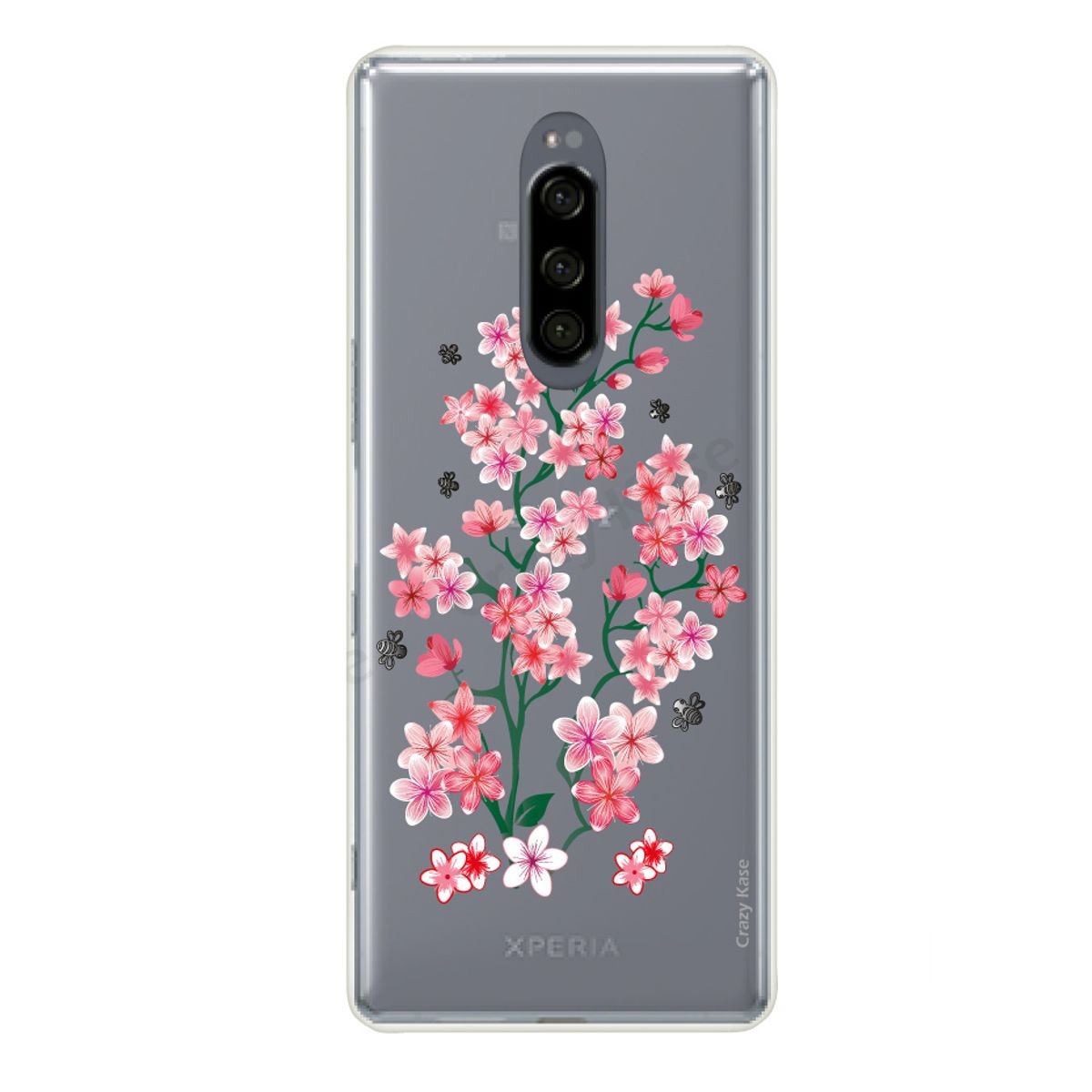 Coque compatible Xperia 1 souple Fleurs de Sakura - Crazy Kase