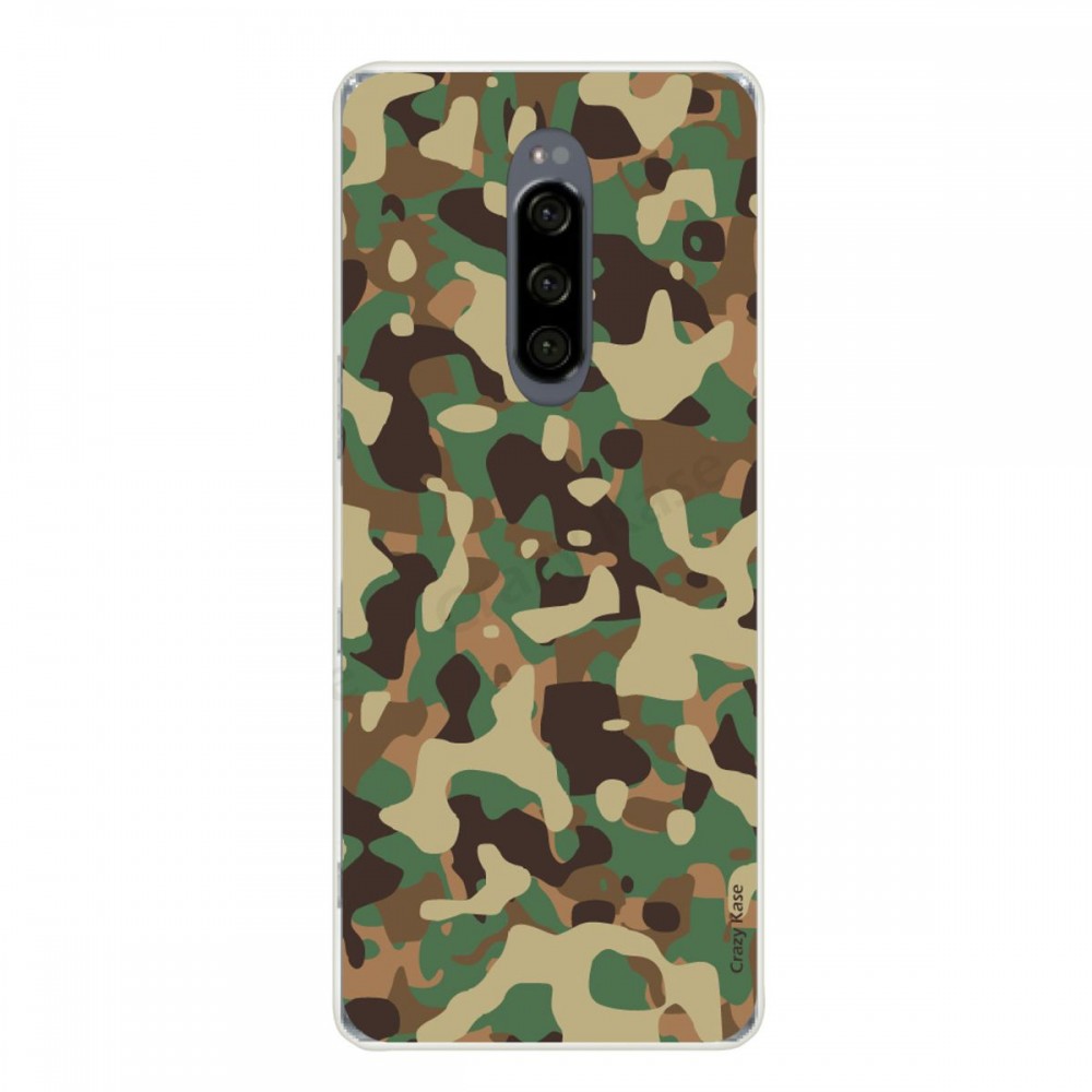 Coque compatible Xperia 1 souple Camouflage militaire - Crazy Kase