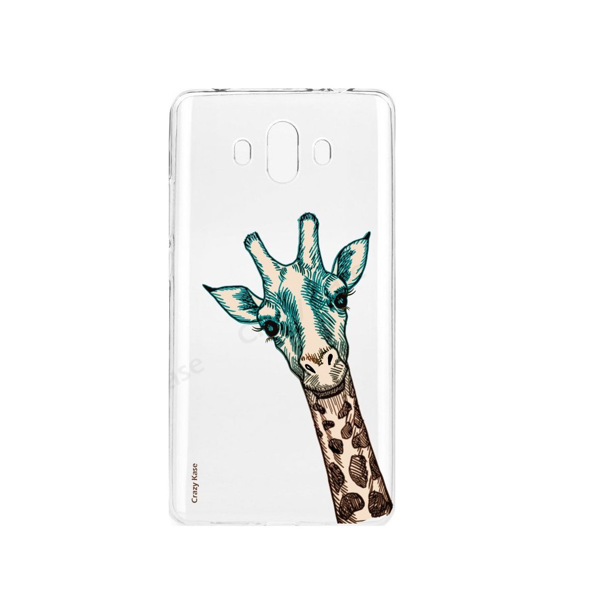 Coque Huawei Mate 10 souple motif Tête de Girafe - Crazy Kase