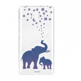 Coque Huawei Mate 10 souple motif Eléphant Bleu - Crazy Kase