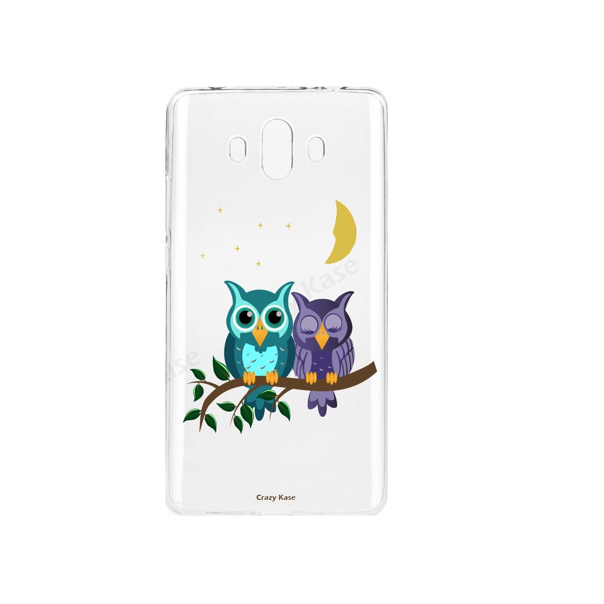 Coque Huawei Mate 10 souple motif chouettes au clair de lune - Crazy Kase