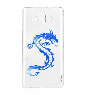 Coque compatible Huawei Mate 10 souple Dragon bleu - Crazy Kase