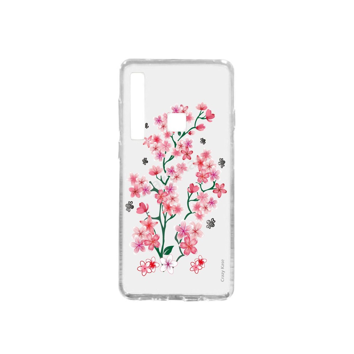 Coque compatible Galaxy A9 (2018) souple Fleurs de Sakura - Crazy Kase