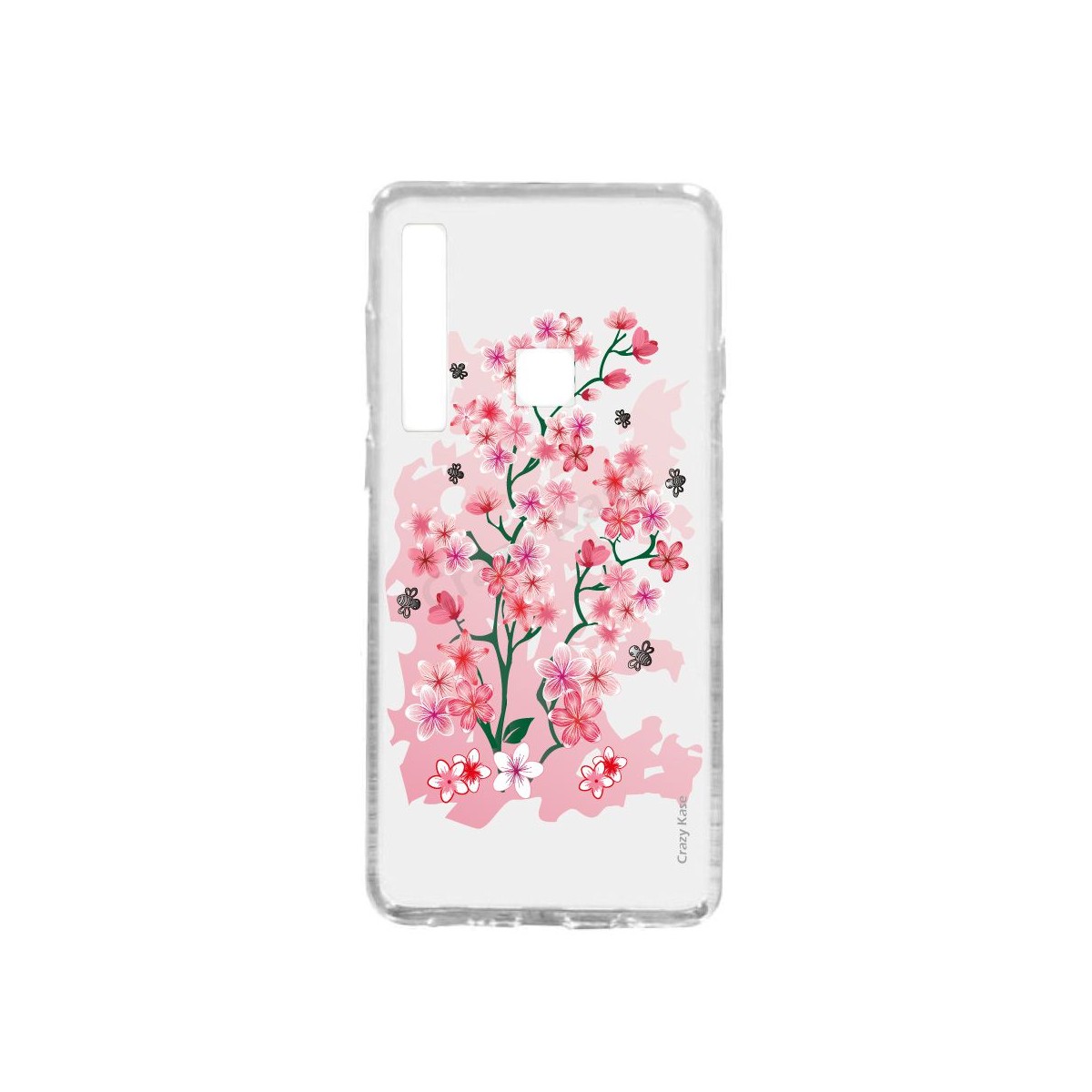 Coque compatible Galaxy A9 (2018) souple Fleurs de Cerisier - Crazy Kase