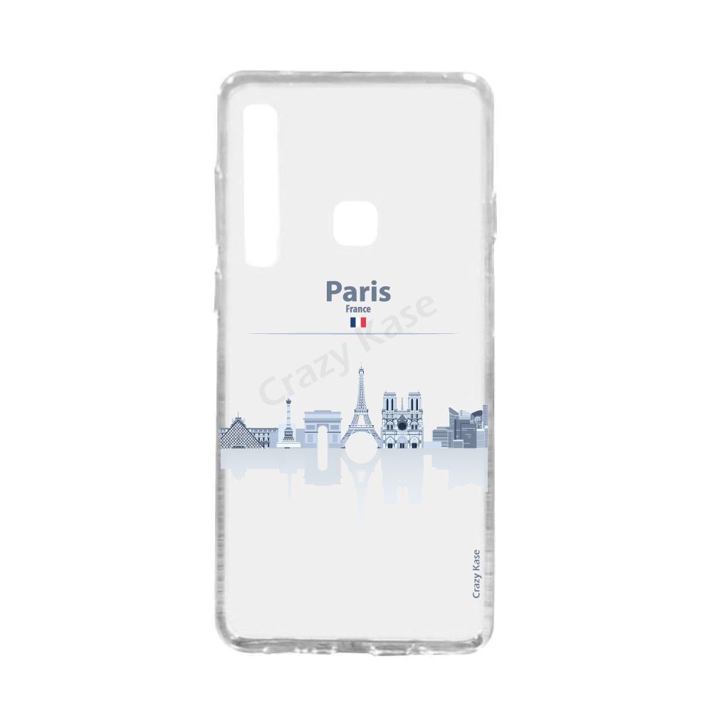 Coque compatible Galaxy A9 (2018) souple Monuments de Paris - Crazy Kase