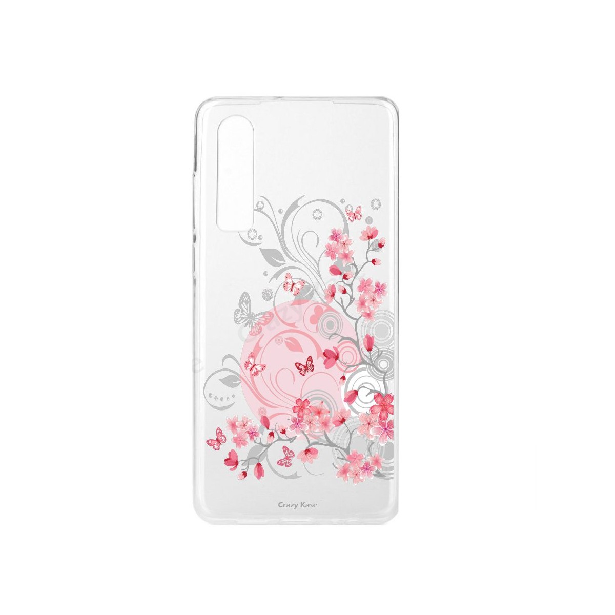 Coque Galaxy A7 (2018) souple Fleurs et papillons -  Crazy Kase