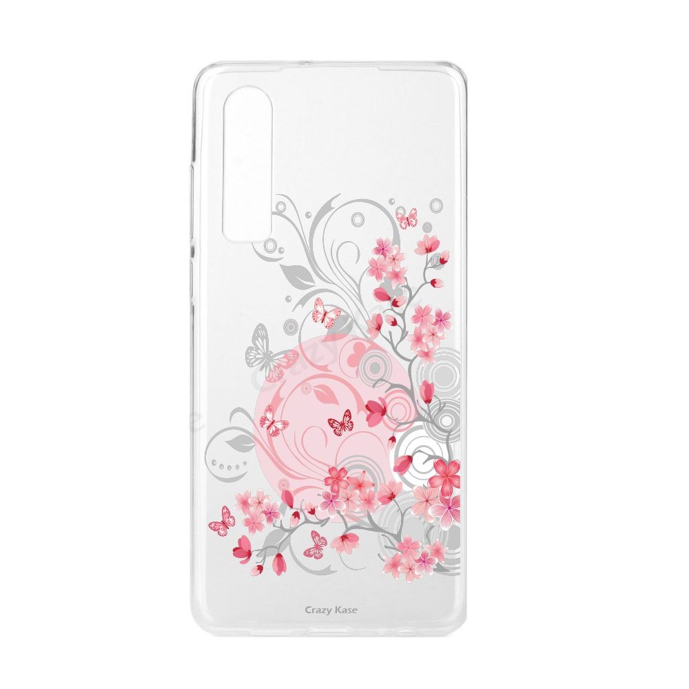 Coque Galaxy A7 (2018) souple Fleurs et papillons -  Crazy Kase
