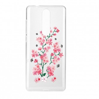 Coque Nokia 5.1 souple motif Fleurs de Sakura - Crazy Kase