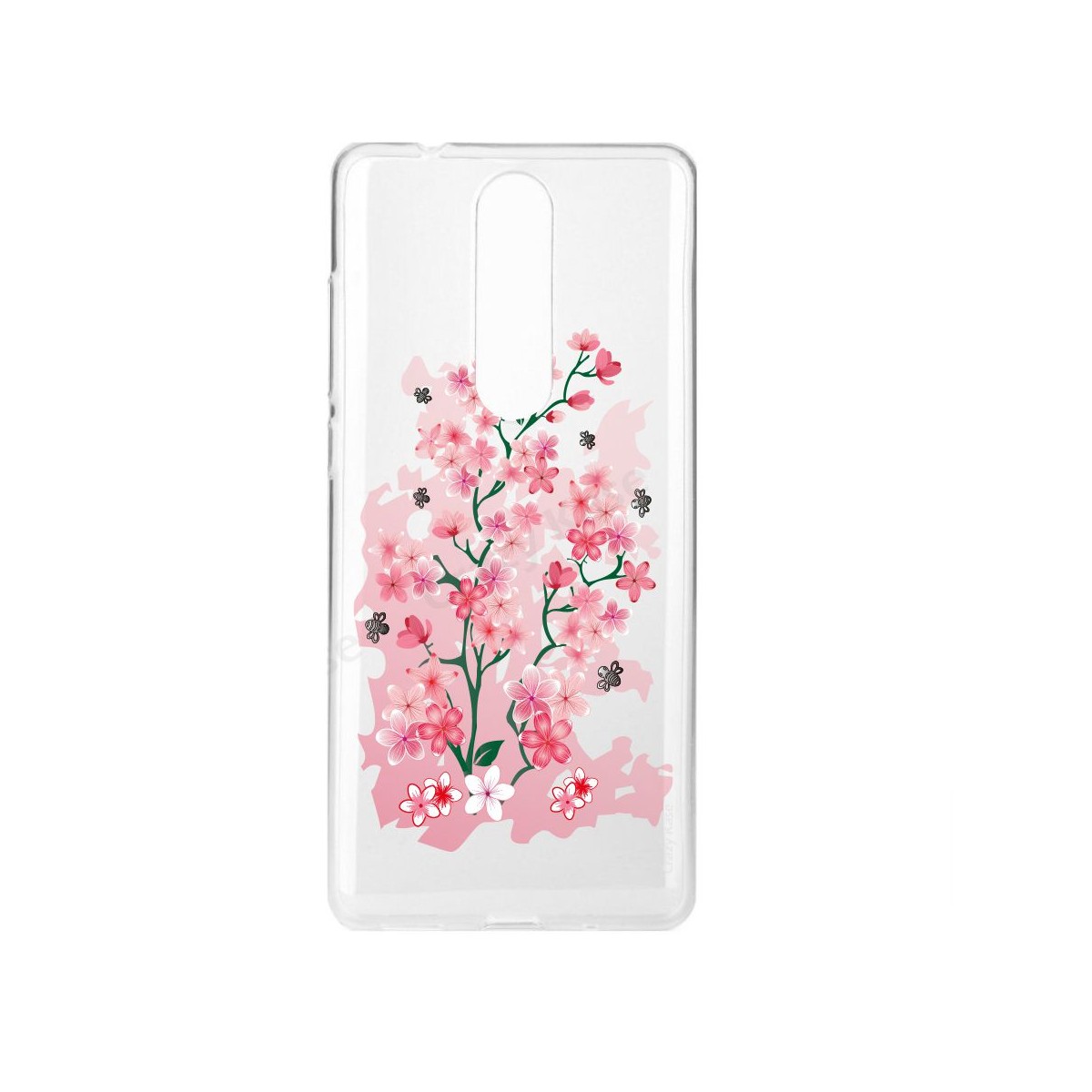 Coque Nokia 5.1 souple motif Fleurs de Cerisier - Crazy Kase