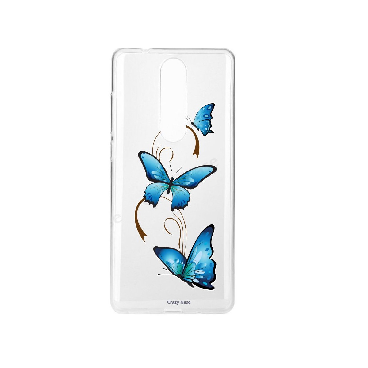 Coque Nokia 5.1 souple motif Papillon sur Arabesque - Crazy Kase
