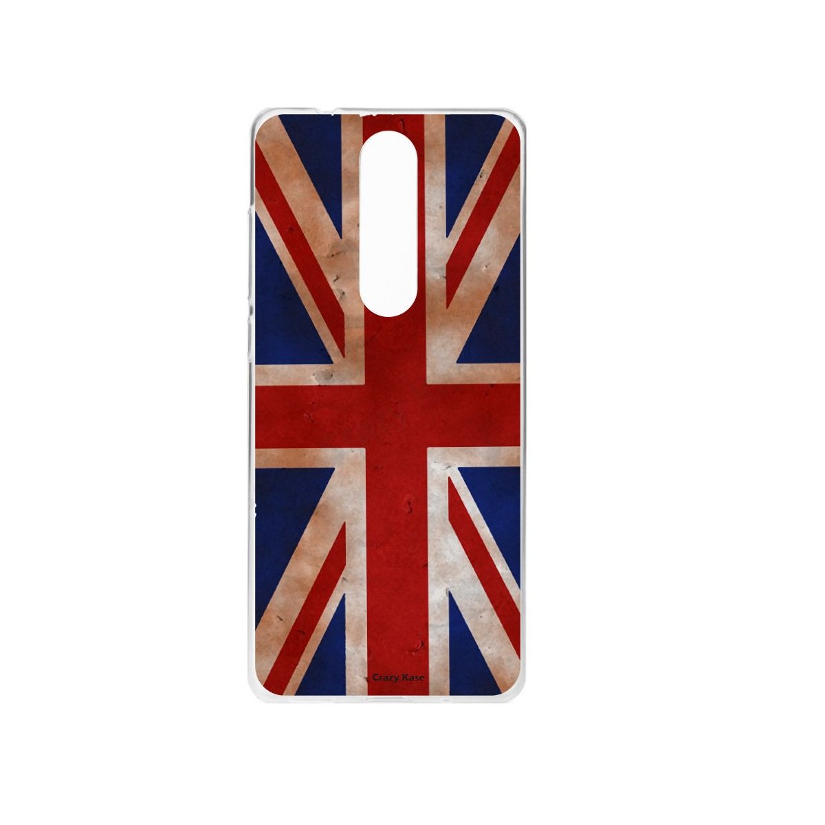 Coque Nokia 5.1 souple motif Drapeau UK vintage - Crazy Kase