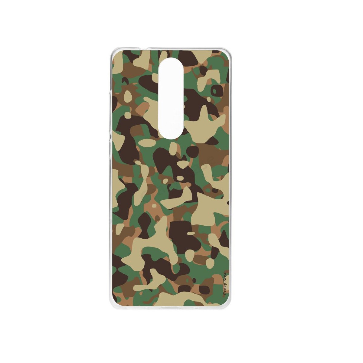 Coque Nokia 5.1 souple motif Camouflage militaire - Crazy Kase