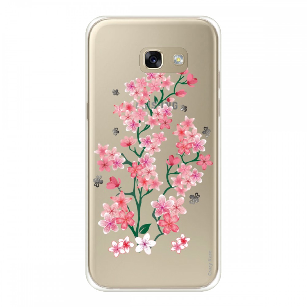 Coque Galaxy A5 (2016) Transparente et souple motif Fleurs de Sakura - Crazy Kase