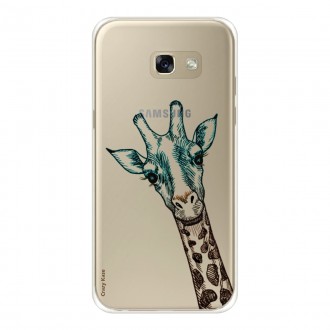 Coque Galaxy A5 (2016) Transparente et souple motif Tête de Girafe - Crazy Kase