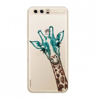 Coque Huawei P10 Plus souple motif Tête de Girafe - Crazy Kase