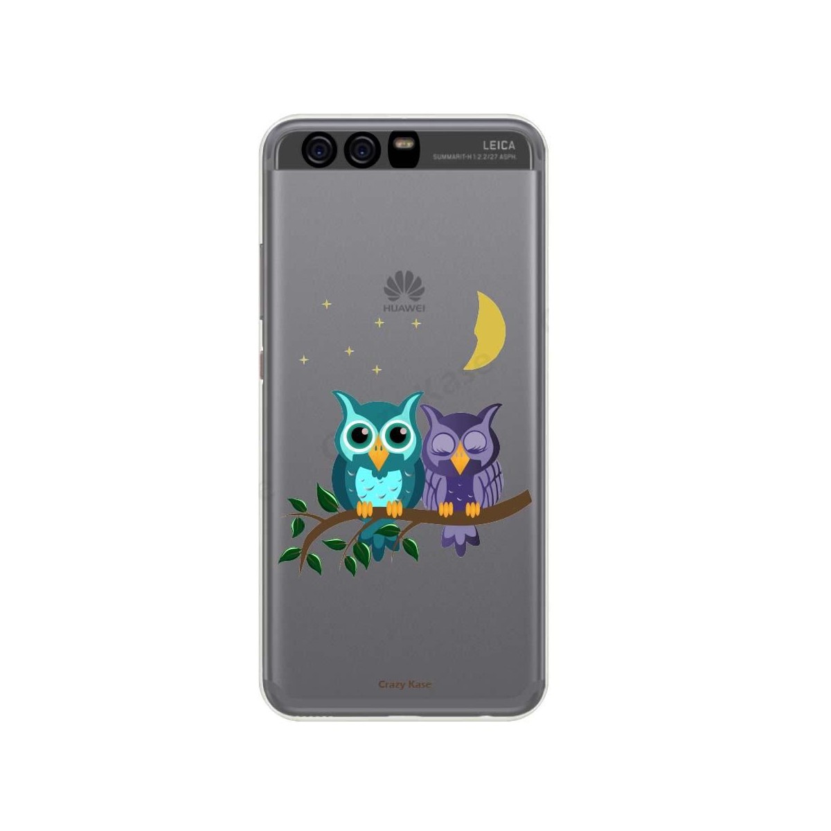 Coque Huawei P10 Plus souple motif chouettes au clair de lune - Crazy Kase
