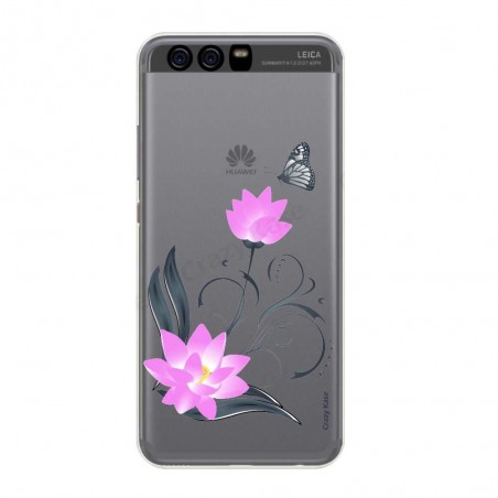 Coque Huawei P10 Plus souple motif Fleur de lotus et papillon- Crazy Kase