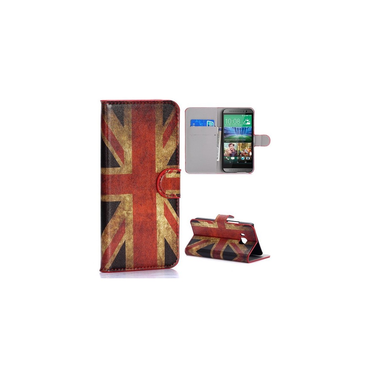 Etui HTC One M9 drapeau UK vintage