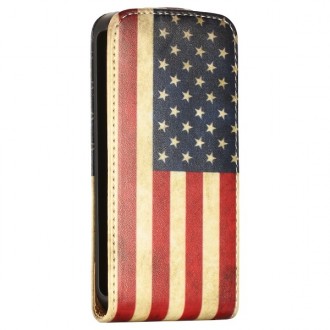 Etui Galaxy S5 Mini motif drapeau USA vintage