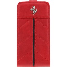 Etui coque Ferrari California en cuir rouge pour Apple iPhone 4/4S