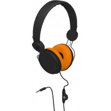 Casque Delta Colorblock noir et orange Jack 3.5 mm