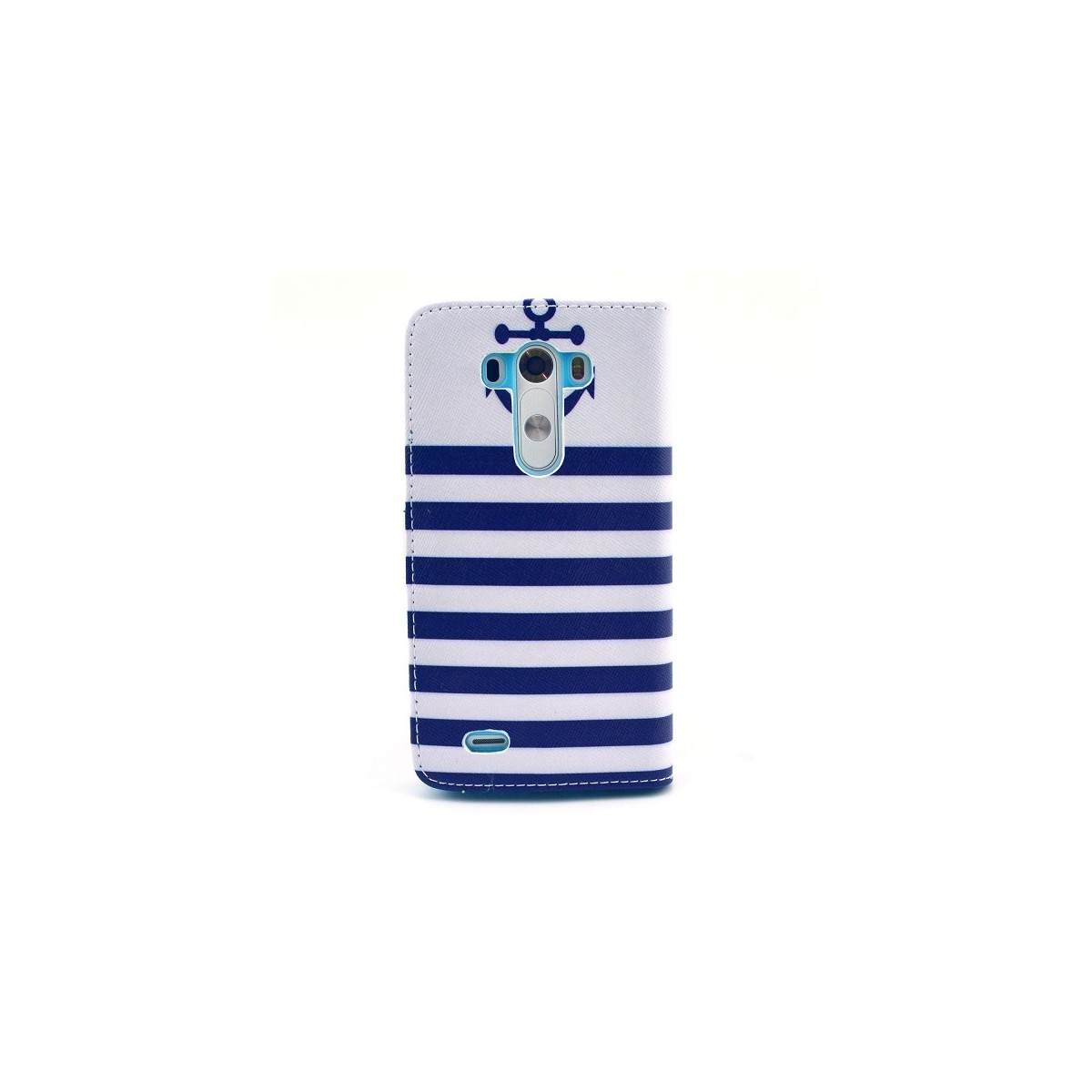 Crazy Kase - Etui LG G3 Motif Marinière Bleue et Blanche