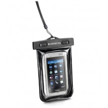 Housse Etanche en Micro Fibre Souple WaterProof Universelle Cellular Line avec Norme IPX8 Waterbag Voyager Noir