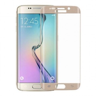 Film Galaxy S6 Edge Plus protection écran verre trempé incurvé contour Doré