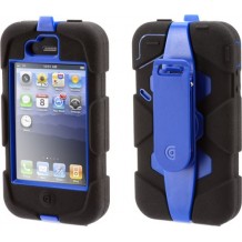 Coque étanche Griffin Survivor noire et bleue pour Apple iPhone 4/4S