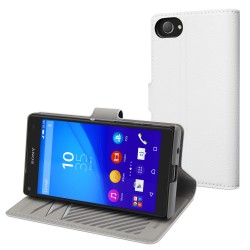 Etui Sony Xperia Z5 Compact Portecartes Blanc - Muvit