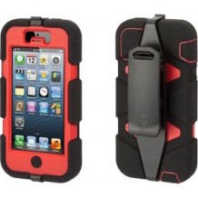Coque étanche Griffin Survivor rouge et noire pour Apple iPhone 5