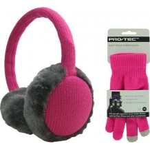 Pack casque EarMuffs + paire de gants rose