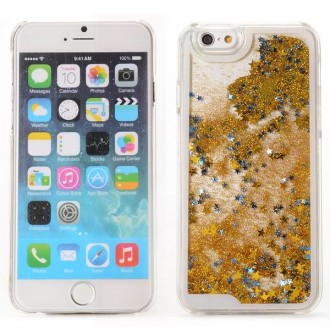 Coque iPhone 6 / 6S à Paillettes Dorées et Etoiles Bleues - Crazy Kase