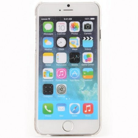 Coque iPhone 6 / 6S à Paillettes Violettes et Etoiles Argentées - Crazy Kase